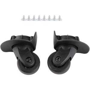 2-Pack A65 Universal Suitcase Replacement Wheels - 360 Silent Swivel Casters for Luggage Repair with 8 Screws, Easy Installation Travel Accessory (Small)