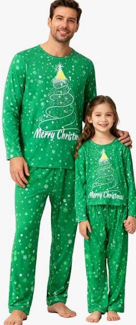 Radmire  Christmas Pajamas , XMAS Holiday PJs Sleepwear Set Long Sleeves and Pants (L, Men)