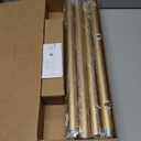 Heavy Duty Curtain Rods for Windows 66 to 120 Inch, 1 Inch Gold Curtain Rod Adjustable, Decorative Long Curtains Rods with Metal Finials, Easy Installation and Modern Design (A2,Gold,30"-120")