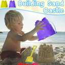 5 Inch Sand Castles Beach Buckets and Shovel Set,Sand Bucket Water Bucket for Beach Fun Great Summer Party Accessory24 Shovels and 24 Pail Buckets