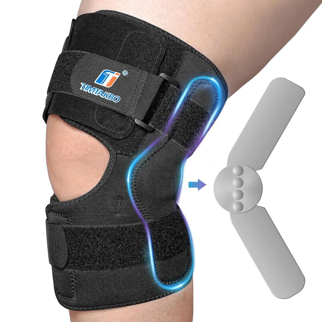 Plus Size Knee Brace, Hinged Knee Brace with Dual Side Stabilizers Knee Braces for Knee Pain Relieves ACL, LCL, MCL, Meniscus Tear, Arthritis, Adjustable 2 Straps Knee Support for Men/Women (XXXXXX-Large)