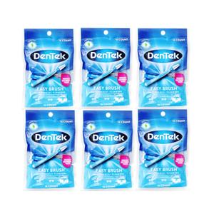 DenTek Easy Brush Wide Interdental Cleaners 16 Count (Pack of 6)