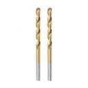 uxcell High Speed Steel Straight Shank Twist Drill Bit Fully Ground Titanium Coated 4.1mm Drill Diameter 75mm Total Length 36mm Drill Bit Length 2 Pcs