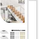 Stair Guardrail, Indoor & Outdoor Step Handrail, Porch Handrail and Deck Fence, White Metal Staircase Railing, with Decorative Cover (36IN/91CM)