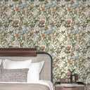 Yasinet Floral Wallpaper Vintage Peel and Stick Wall Paper Boho Contact Paper self Adhesive Wallpaper Removable for Bedroom and Living Room Vinyl 17.3"×118"