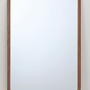 22x16 in Rectangle Warm Walnut Polished Wall Mirror