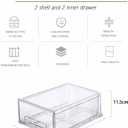 bealy 2 Pack Stackable Clear Drawer Organizer, Large Pull Out Fridge Organizers and Storage Container, Refrigerator Organizers and Storage for Fruit, Produce, Vegetables, Drinks, Snack and Food