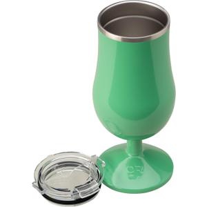 ORCA Poco 17 oz Insulated Cocktail Glass | Double Walled, Stainless Steel Hurricane Glass, Lidded Tumbler for Cocktails, Cold Drinks Jade