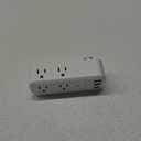 USB Outlet Extender Surge Protector - Mifaso Rotating Plug, 6 AC Multi Plug and 3 USB Ports, 1800 Joules, 3-Sided Swivel Power Strip Spaced Splitter for Home, Office, Travel (White)