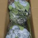 16 Bundles Artificial Flowers Peonies, Dusty Blue Silk Faux Peony Floral Arrangements Fake Peony for DIY Bouquet for Vase Centerpiece Home Wedding Party Centerpiece
