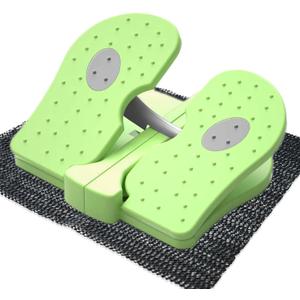 Foldable Leg Exerciser: Portable Foot Pedal Exerciser for Seniors Under Desk Foot Pedal Exerciser Stepper Exercise for Leg Muscles Relieves Varicose Veins Physical Therapy Aid (GREEN)