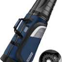 findway Golf Travel Bags for Airlines with Wheels and ABS Hard Case Top, Protect Your Clubs, Waterproof 1680D Oxford Fabric and Oversize Tank Wheels, Lightweight and Easy to Maneuver (Blue)