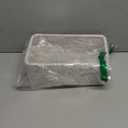 YANGQIHOME Rattan Tissue Box Cover, Rectangle Wicker Tissue Box Holder, Boho Facial Tissue Holder for Living Room, Bathroom, Kitchen, Bedroom, 10.2 x 6.2 x 5.3 inch, Whitewash