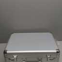 File Organizer Storage Box - 16.9 x 12.2 x 6.3 Inch Large, Portable Locking Storage Totes with Dual Combination Locks for Cash, Documents & Valuables - Silver