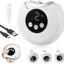 Automatic Electric Nail Clipper with Light, 3-Speeds Levels and Nail Clip Storage, LCD Digital Display, USB Rechargeable Safety Electric Nail Trimmer Suitable for Adults, Seniors, Children (Purple)