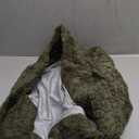 Unstuffed Ottoman Pouf Cover  Round Faux Fur Footstool Plush Floor Pouf (No Filler Included) Perfect for Living Room, Bedroom, or Office Lounge (Green, 20x20x15 in)