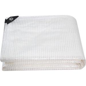 30Ft x 40Ft Clear Greenhouse Plastic Covering, 16Mil Thickness Heavy Duty Clear tarp for Chicken coop, Greenhouse Plastic sheeting with Hemmed Edges & preinstalled Grommets., 30x40FT