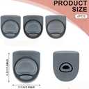 6pcs Rubber Seal Replacement Stopper Compatible with Owala FreeSip, Silicone Lid Top Gasket for Owala 16/24/25/32/40oz,Reusable Cap Stopper Cover Plug Leak-Proof Parts Fit for Owala Lids (Grey)