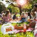 WholeMy 30 Pack 9x6x6 Large Gable Gift Boxes White Party Treat Boxes with Window Disposable Lunch Box Togo for Treats Meals Cookies Favors Goodies Gifting Baked foods
