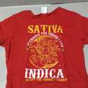 Cannabis Weed Fun - Sativa to Change The Things I Can Indica T-Shirt (Red, M)