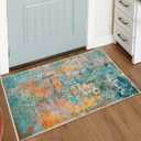 Lahome 2x3 Rugs for Entryway Indoor Entrance, Small Kitchen Rug Non Slip Washable Front Door Mat, Soft Doormat Stain Resistant Throw Carpet for Bathroom Bedroom Modern Colorful