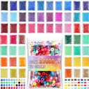 21000 Pcs Pony Beads Bulk 6 x 9 mm Plastic Kandi Beads for Bracelet for Multicolor Craft Making Rainbow Necklace Jewelry Key Chain DIY Braids(72 Colors)