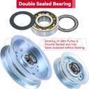 3 x GELASKA 2 Pack GY22172 Idler Pulley with GY20629 Idler Pulley Replaces AUC17621 GY22082 GY20067 GY20110 for John Deere D140 D155 D160 E140 E150 E160 E170 L120 L130 LA145 LA165 S140 S160 S170 Decks