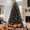 YITAHOME Prelit Black Halloween Christmas Tree 6ft with Remote
Prelit Black Artificial Christmas Tree for Home, Office, Party Decoration with 820 Branch Tips and 250 Lights