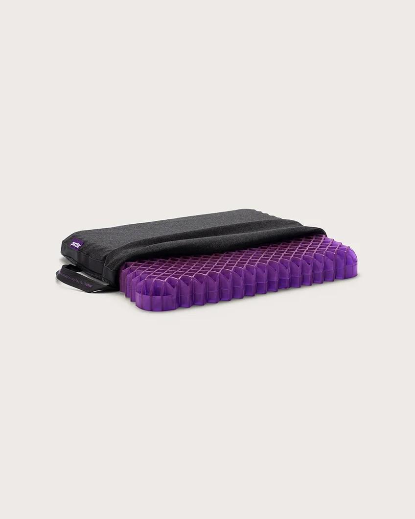 Purple Royal Seat Cushion, Portable 2 Inch Gel Seat Cushion, GelFlex Grid | Handles for Car, Office Chair, Stadium - Pressure-Reducing for Hard Seats, Temperature-Neutral, No-Slip - Made in USA