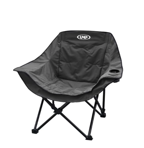 unp Camping Chair for Adults, Portable Folding Sofa Chair, Easy Set Up Patio Chair Lawn Padded Seat Camping Stool Chair for Hunting, Fishing, Outdoor, Beach, Picnics, Home (Black )