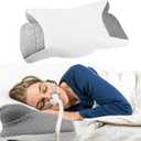 CPAP Pillow for All CPAP Mask Users to Reduce Air LeaksMasks Pressure & Hose TanglesMemory Foam Pillow for CPAP Side, Stomach, Back Sleepers to Neck Pain Relief and Make You Sleep Easier