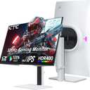 KTC Monitor 27-inch White Gaming Monitor WQHD (2560x1440) Fast IPS, 300Hz (Supports 320Hz via Overclocking) 1ms 144% sRGB High Brightness 450cd/, Low Blue Light, Flicker-Free, 2 x HDMI, 1 x DP H27E6