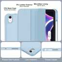 Case for iPad (A16) 11th Generation 11 inch 2025/ iPad 10th Generation 10.9 inch 2022, Smart Folio with Pencil Holder, Soft TPU Back,Auto Wake/Sleep, Support Touch ID- Light Blue