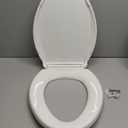 KOHLER 4636-RL-0 Cachet ReadyLatch Elongated Toilet Seat, Quiet-Close Lid, Contoured Seat, Grip-Tight Bumpers and Installation Hardware, White, 18.04"L x 14.18"W