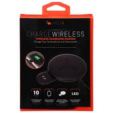 Helix Pro Series Wireless Charging Station 10 Watt Smartphone Charging Pad with 2.5 Watt Smartwatch Charging Pad
