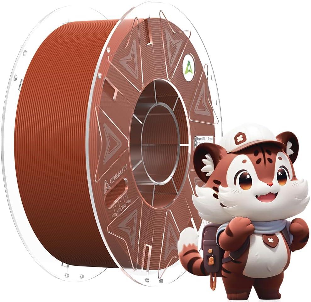 Creality Hyper PLA Filament 1.75mm, RFID 3D Printer Filament for High Speed 30-600mm/s, PLA Filament Support CFS, Fits for K2 Plus Combo and Most 3D Printers 1kg(2.2lbs)/Spool (Brown)