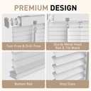 No Drill Mini Blinds, Horizontal Window Blinds & Shades, 33" Wx48 H, White