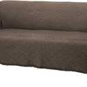 Rose Home Fashion Geometrical Throw Sofa Cover Blanket, Washable Couch Covers for 3 Cushion Couch Sofa Pet Friendly, Furniture Protector for Dogs (X-Large, Chocolate)