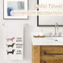 Funny Dachshund Kitchen Towels, Weiner Dog Gifts for Women Men, Light Medium Dark Dachshund Decorative Hand Towels for Bathroom, Dog Bathroom Decor, 16x24 Inch