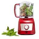 Moss & Stone 3 Cup Mini Food Processor, Strong Vegetable Chopper for Dicing, Chopping, Mincing, & Puree 300 Watts Mini Chopper With 2 Speeds, Perfect Baby Food Processor Red
