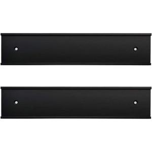 Nameplate Holder Wall or Door 2 Pack (Black, 2" x 8")