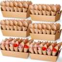 6 Set Wedding Confetti Cone Holder Box Each Includes 30 Pieces of Cone Papers and 30 Holes for 30 Confetti Cones Box Party Confetti Cone Kraft Stand Tray Box for Wedding Party Candy Flower