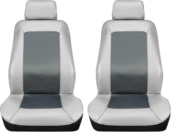 Pilot Automotive Slate Gray Seat Cover Pair with Microban
