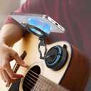 Guitar Phone Holder Mount with Vacuum Suction, Guitar Bass Accessories Gifts for Players Lovers, 360 Rotatable Phone Mount, Hands-free Holder for Watching, No Residue, Compatible All Phones