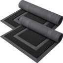 OLANLY 2-Pack Front Door Mats Indoor Outdoor Entrance, Waterproof All-Season All-Weather, Sturdy Natural Rubber, Fade Resistant, Low Profile, Easy Clean Patio Porch Entryway Mats, 47x24, Black