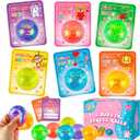 Valentines Day Gifts for Kids, 30 Pack Valentines Cards for Kids with Stress Balls Stretchy Squeeze Squishy Fidget Toys, Classroom School Exchange Prize Valentine's Party Favor Goodie Bag Stuffers