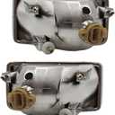 Fog Lights Assembly Compatible with 2007-2015 Chevy Silverado, Suburban, Tahoe, 2007-2013 Avalanche, Truck Fog Lamp Replacement Left And Right Side (Clear Lens)