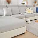Soothing Home Sofa Covers, Sofa Hero Covers for Couch, Couch Cushion Covers, Sofa Covers Washable Sectional Couchs Covers Stretch Slipcovers for Pets (Light Gray,Large Single Seat Cover)