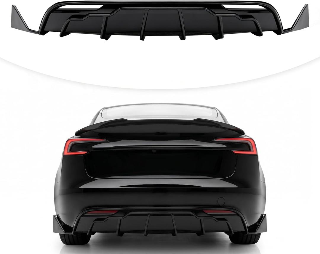 Rear Bumper Diffuser Compatible with 2024-2026 Tesla Model 3