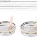 40 oz Tumbler Flip Straw Lid Replacement Compatible with HydroJug, Spill Proof Splash Resistant Tumbler Lids,Leak Proof Tumbler Cover for Cup Accessories,Pack of 2 (Cream White)